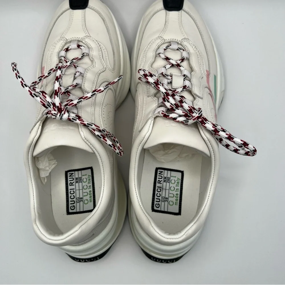 Gucci Run Interlocking GG Logo Ultralight Plutone Leather Sneakers